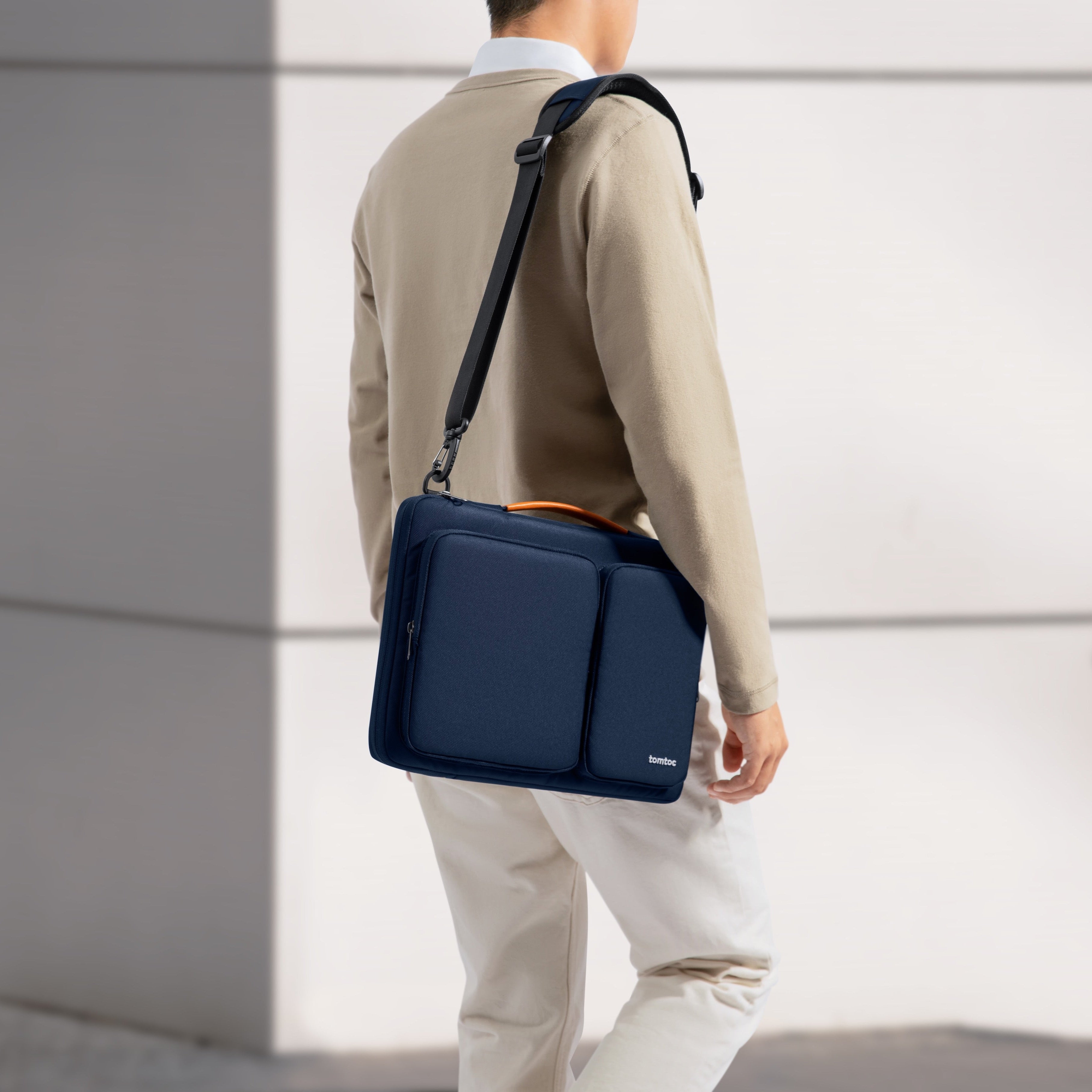 tomtoc Defender-A42 Laptop Shoulder Bag - 16inch - Navy Blue