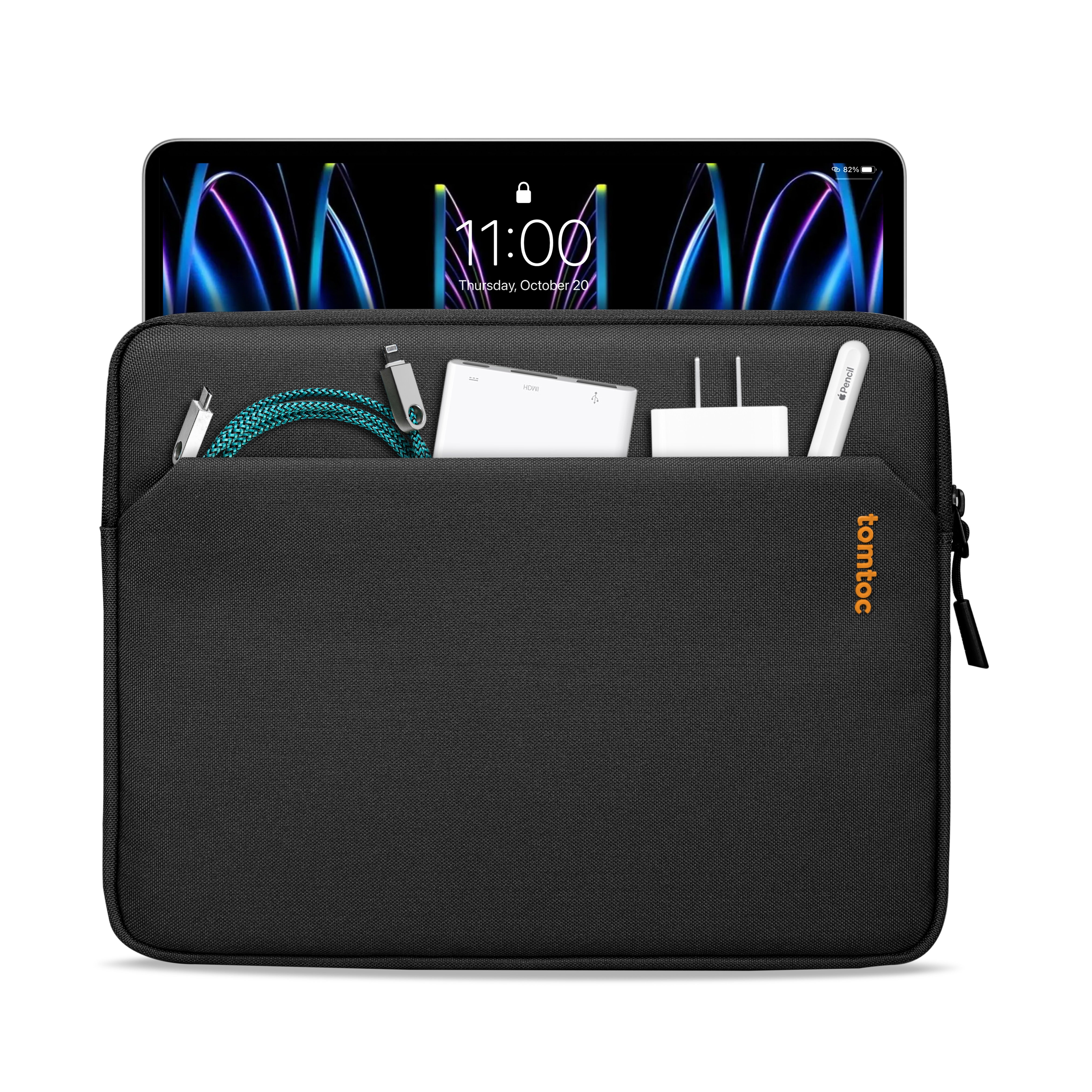 tomtoc Tablet Sleeve 12.9 Inch - Black