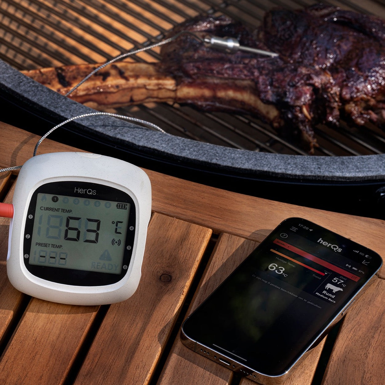 herQs EasyBBQ – Smart Bluetooth Meat Thermometer